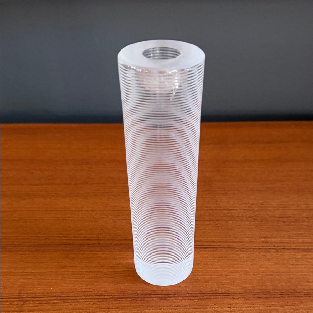 Cristal J. G. Durand, Modernist Crystal Candle Holder France